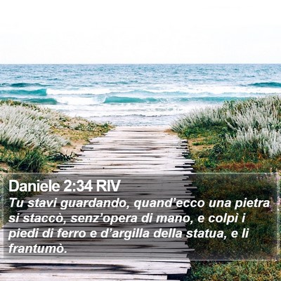 Daniele 2:34 RIV Bible Verse Image