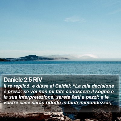 Daniele 2:5 RIV Bible Verse Image