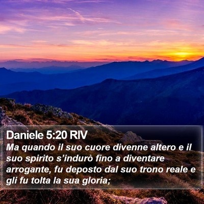 Daniele 5:20 RIV Bible Verse Image