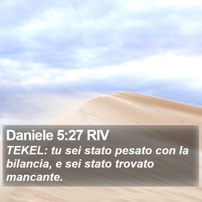 Daniele 5:27 RIV Bible Verse Image