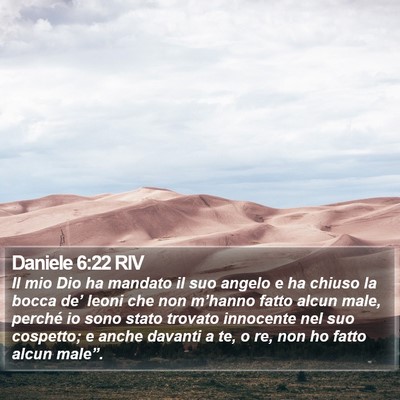 Daniele 6:22 RIV Bible Verse Image