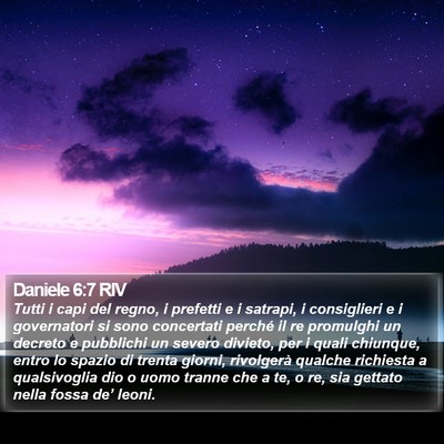 Daniele 6:7 RIV Bible Verse Image