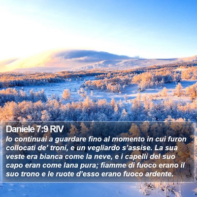 Daniele 7:9 RIV Bible Verse Image
