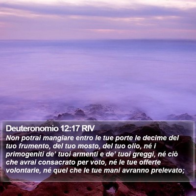 Deuteronomio 12:17 RIV Bible Verse Image