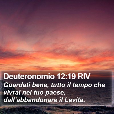 Deuteronomio 12:19 RIV Bible Verse Image