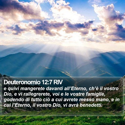 Deuteronomio 12:7 RIV Bible Verse Image