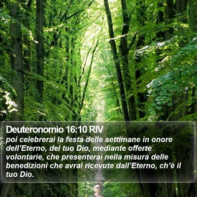 Deuteronomio 16:10 RIV Bible Verse Image