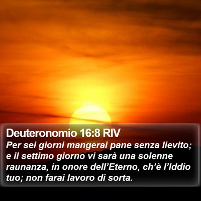 Deuteronomio 16:8 RIV Bible Verse Image