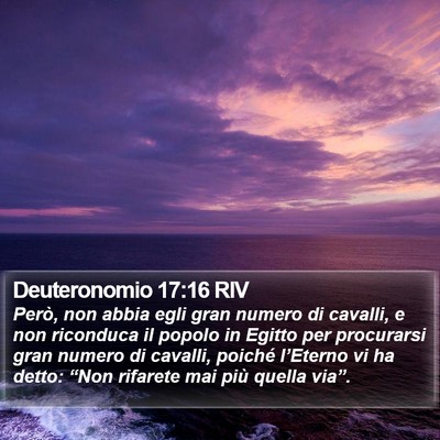 Deuteronomio 17:16 RIV Bible Verse Image