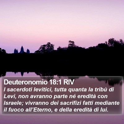 Deuteronomio 18:1 RIV Bible Verse Image