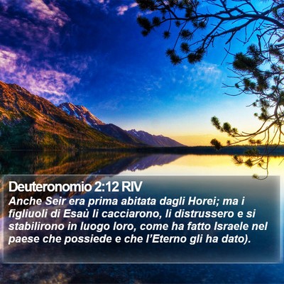 Deuteronomio 2:12 RIV Bible Verse Image