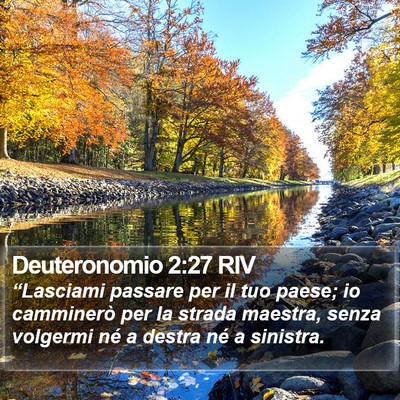 Deuteronomio 2:27 RIV Bible Verse Image