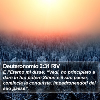 Deuteronomio 2:31 RIV Bible Verse Image