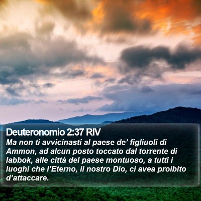 Deuteronomio 2:37 RIV Bible Verse Image