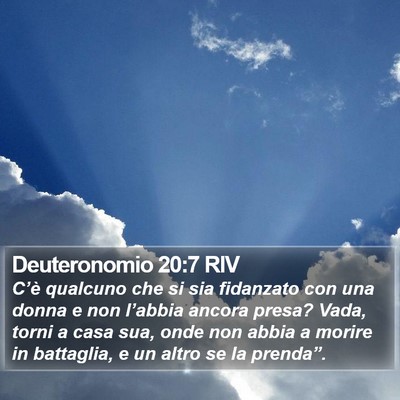 Deuteronomio 20:7 RIV Bible Verse Image