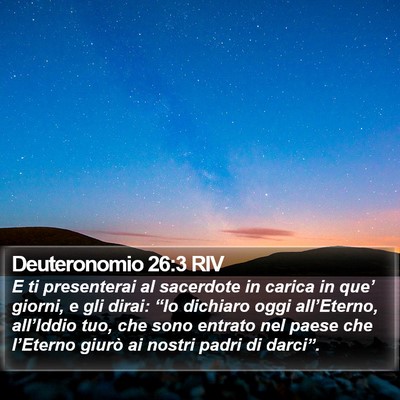 Deuteronomio 26:3 RIV Bible Verse Image