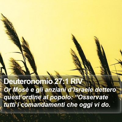 Deuteronomio 27:1 RIV Bible Verse Image