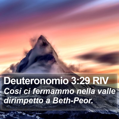 Deuteronomio 3:29 RIV Bible Verse Image