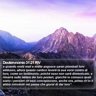 Deuteronomio 31:21 RIV Bible Verse Image