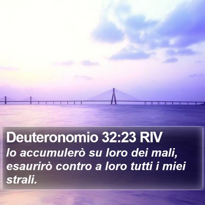 Deuteronomio 32:23 RIV Bible Verse Image