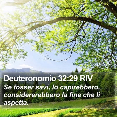 Deuteronomio 32:29 RIV Bible Verse Image