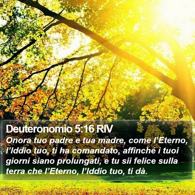 Deuteronomio 5:16 RIV Bible Verse Image