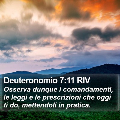 Deuteronomio 7:11 RIV Bible Verse Image