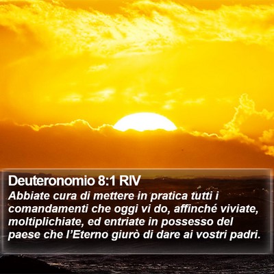 Deuteronomio 8:1 RIV Bible Verse Image