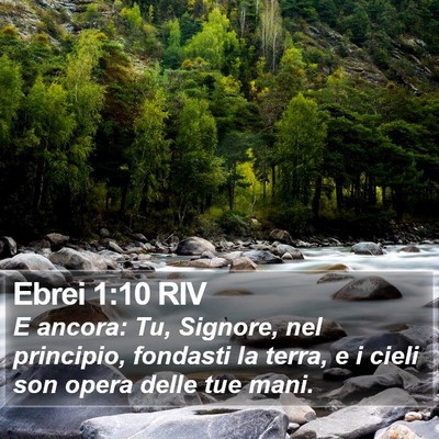 Ebrei 1:10 RIV Bible Verse Image