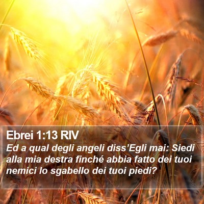 Ebrei 1:13 RIV Bible Verse Image