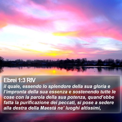 Ebrei 1:3 RIV Bible Verse Image