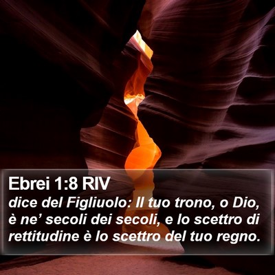 Ebrei 1:8 RIV Bible Verse Image