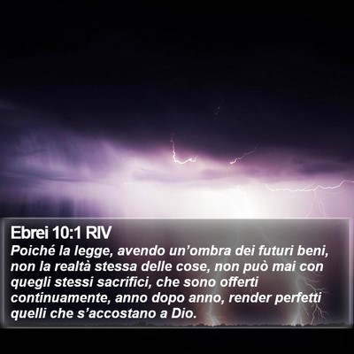 Ebrei 10:1 RIV Bible Verse Image