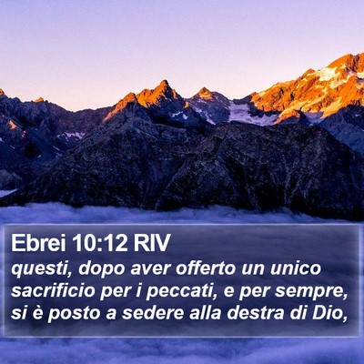 Ebrei 10:12 RIV Bible Verse Image