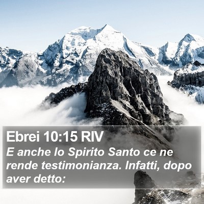 Ebrei 10:15 RIV Bible Verse Image