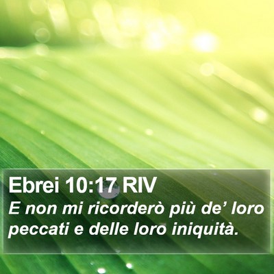 Ebrei 10:17 RIV Bible Verse Image