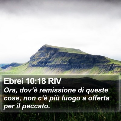 Ebrei 10:18 RIV Bible Verse Image