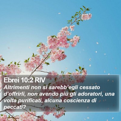 Ebrei 10:2 RIV Bible Verse Image