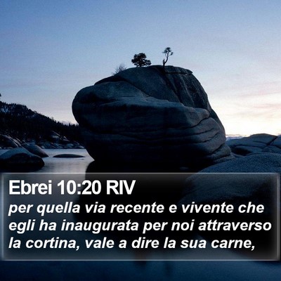 Ebrei 10:20 RIV Bible Verse Image