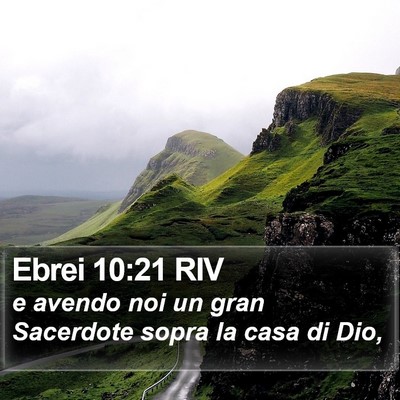 Ebrei 10:21 RIV Bible Verse Image