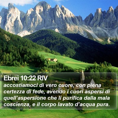 Ebrei 10:22 RIV Bible Verse Image