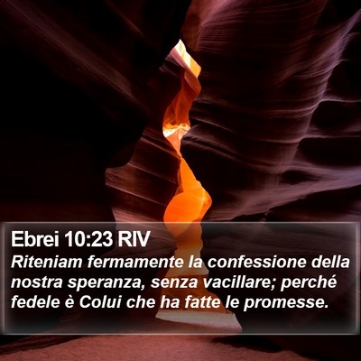 Ebrei 10:23 RIV Bible Verse Image