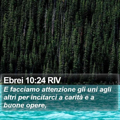 Ebrei 10:24 RIV Bible Verse Image