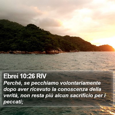 Ebrei 10:26 RIV Bible Verse Image