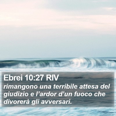 Ebrei 10:27 RIV Bible Verse Image
