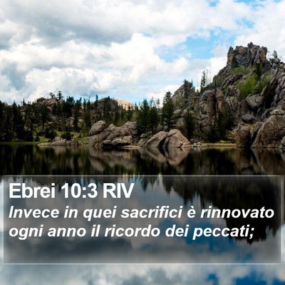 Ebrei 10:3 RIV Bible Verse Image