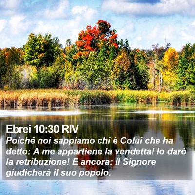 Ebrei 10:30 RIV Bible Verse Image