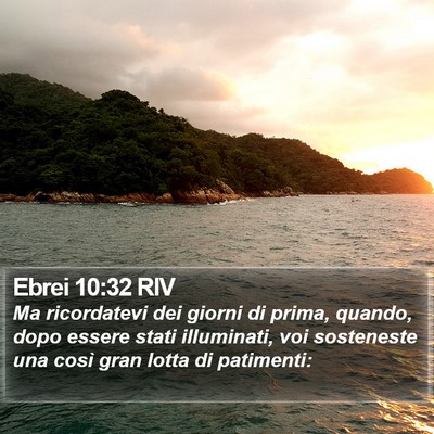 Ebrei 10:32 RIV Bible Verse Image
