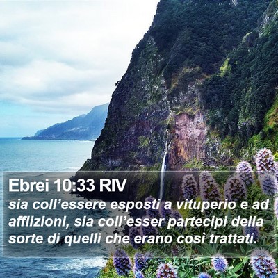 Ebrei 10:33 RIV Bible Verse Image