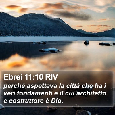 Ebrei 11:10 RIV Bible Verse Image